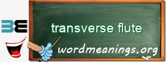 WordMeaning blackboard for transverse flute